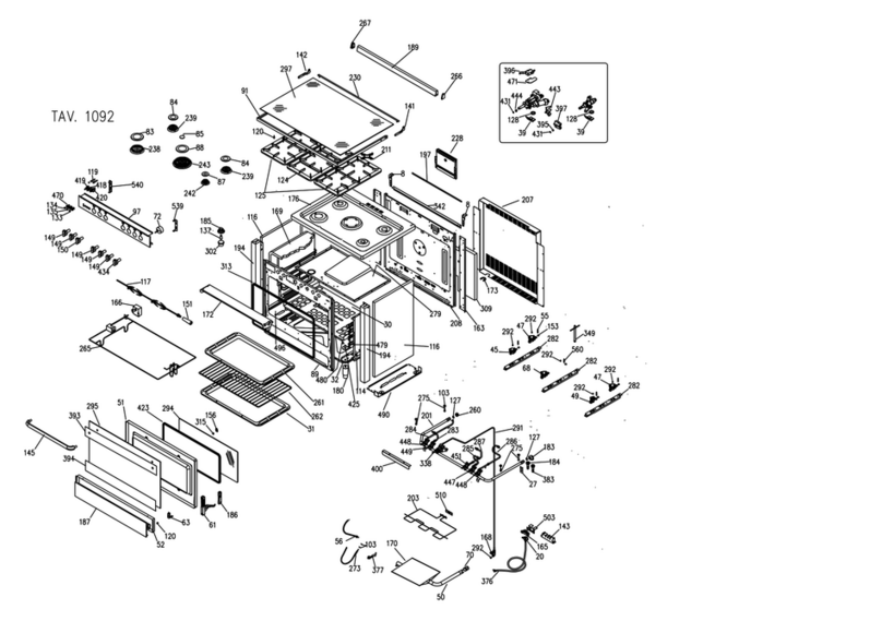 AIRLUX GlemGas XCE920C parts manual