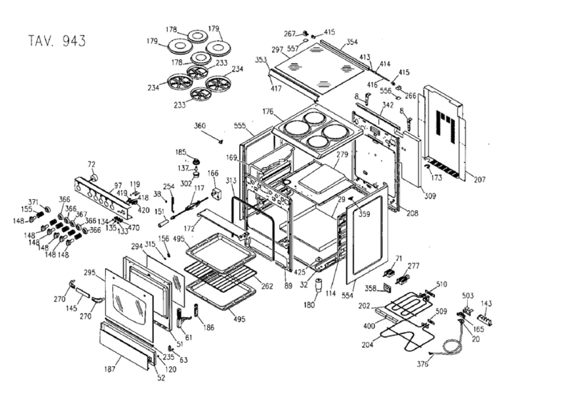 AIRLUX GlemGas XCE630AE parts manual