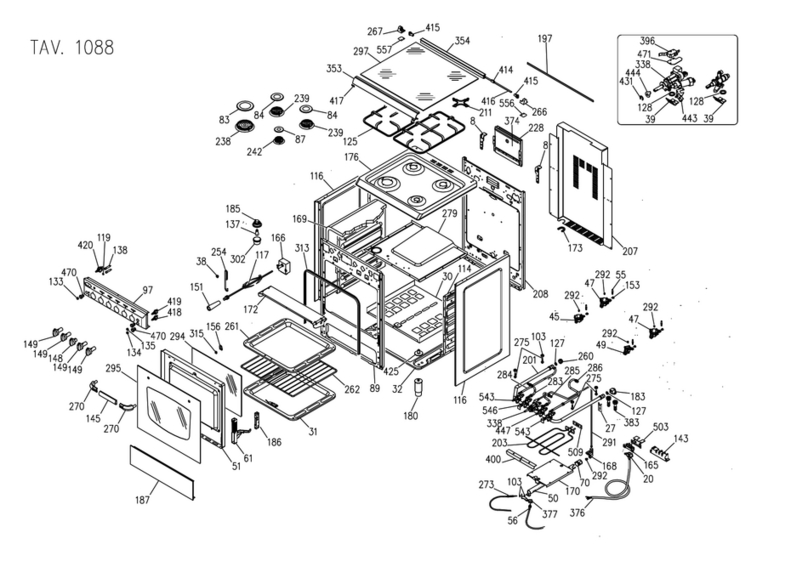 AIRLUX GlemGas XCE510C parts manual