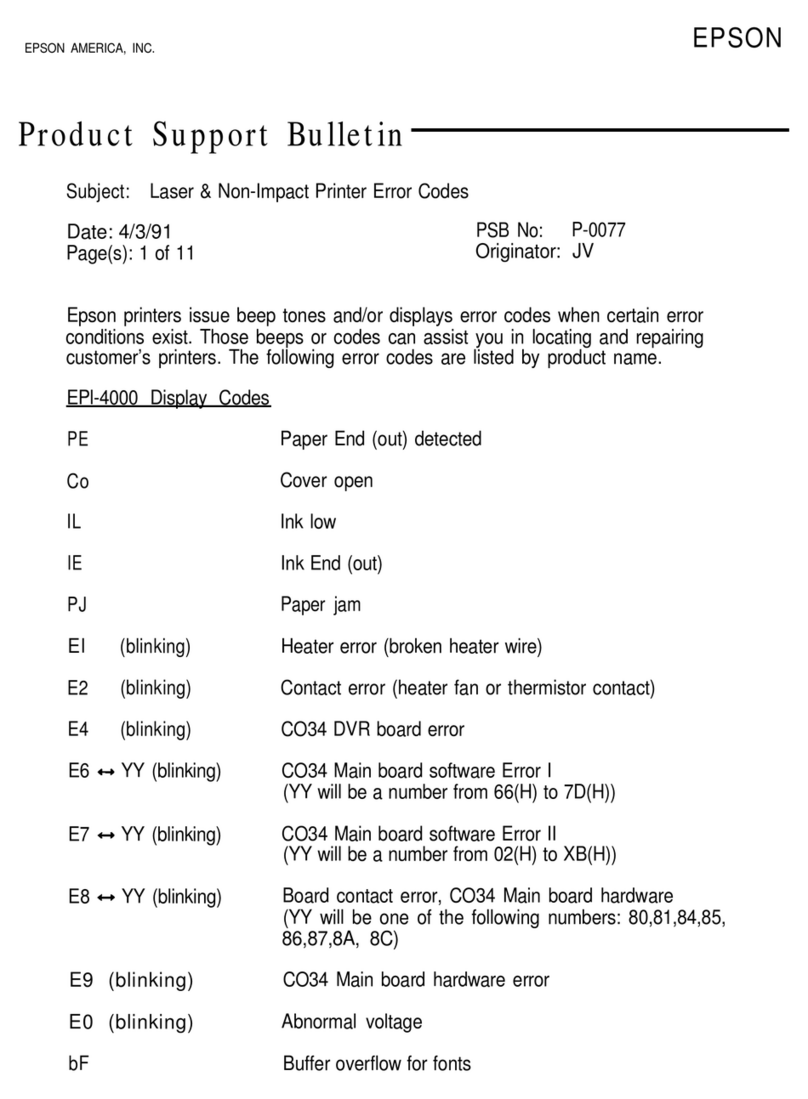 Epson EPL-6000 Dimensions