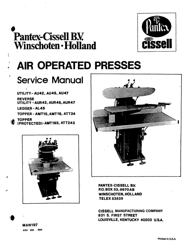 Cissell AUMAN197 User manual