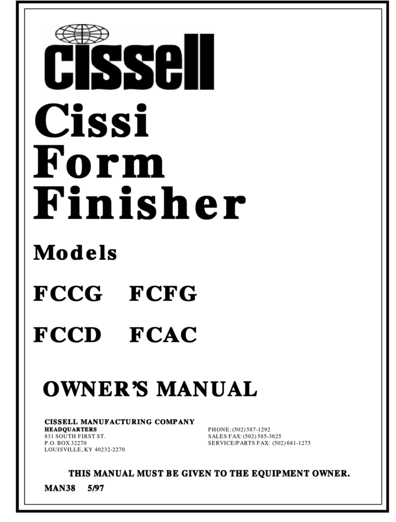 Cissell CISSIMAN38 manual