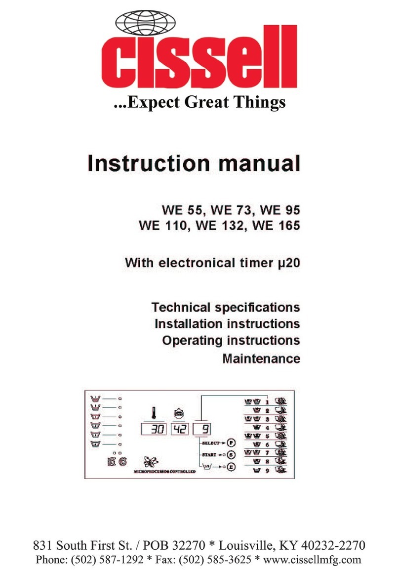 Cissell CHMW35-WE55-165 User manual