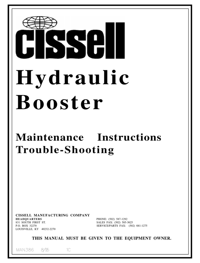 Cissell BOOSTERMAN386 Maintenance & Troubleshooting guide