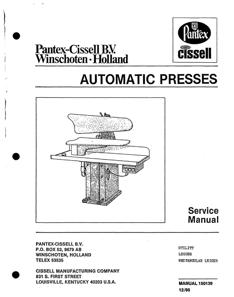 Pantex-Cissell AOLCMAN150139 Serveice manual