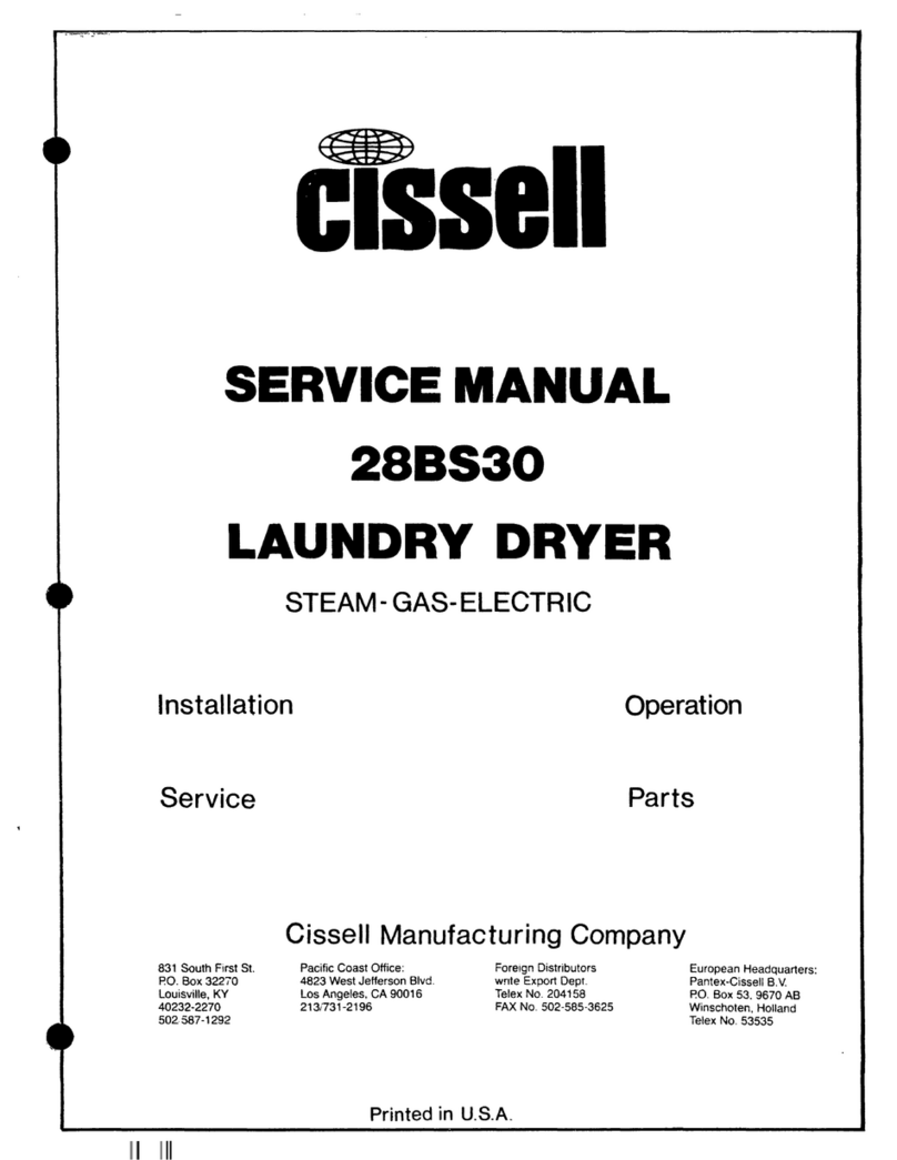 Cissell 28BS30 Serveice manual