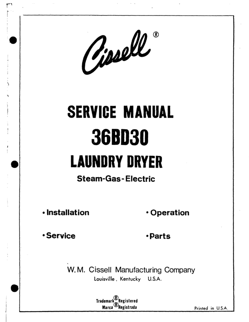 Cissell 36BD30 User manual
