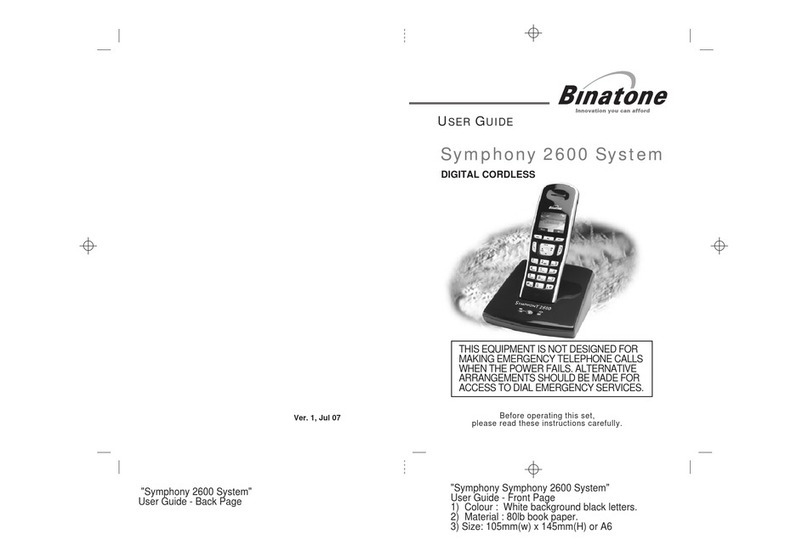 Binatone SYMPHONY 2600 User manual