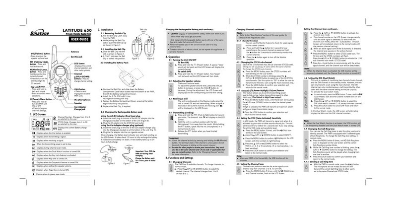 Binatone Latitude 650 User manual