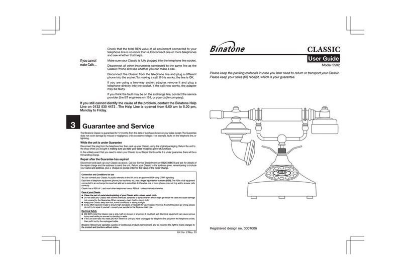 Binatone 5502 manual