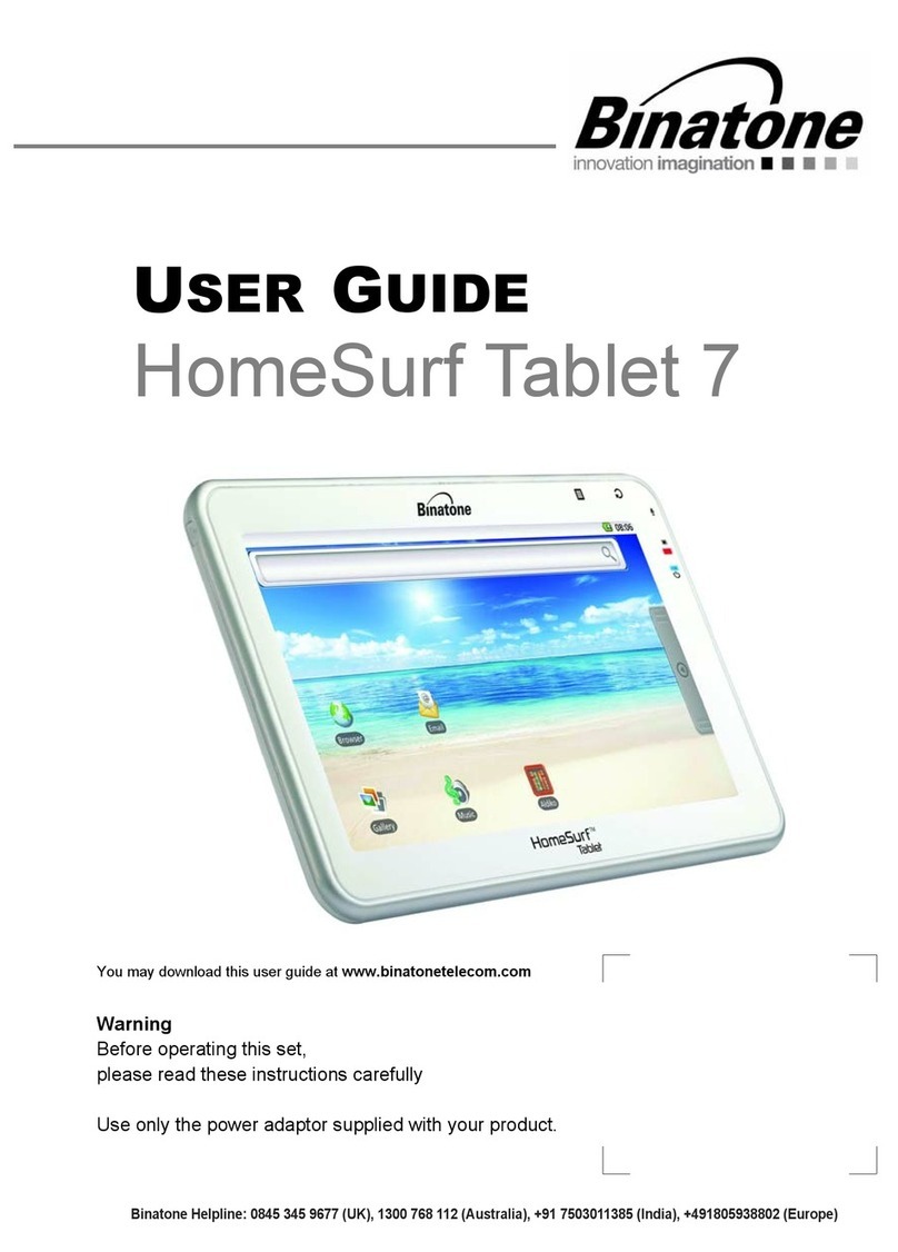 Binatone HOMESURF TABLET 7 - manual
