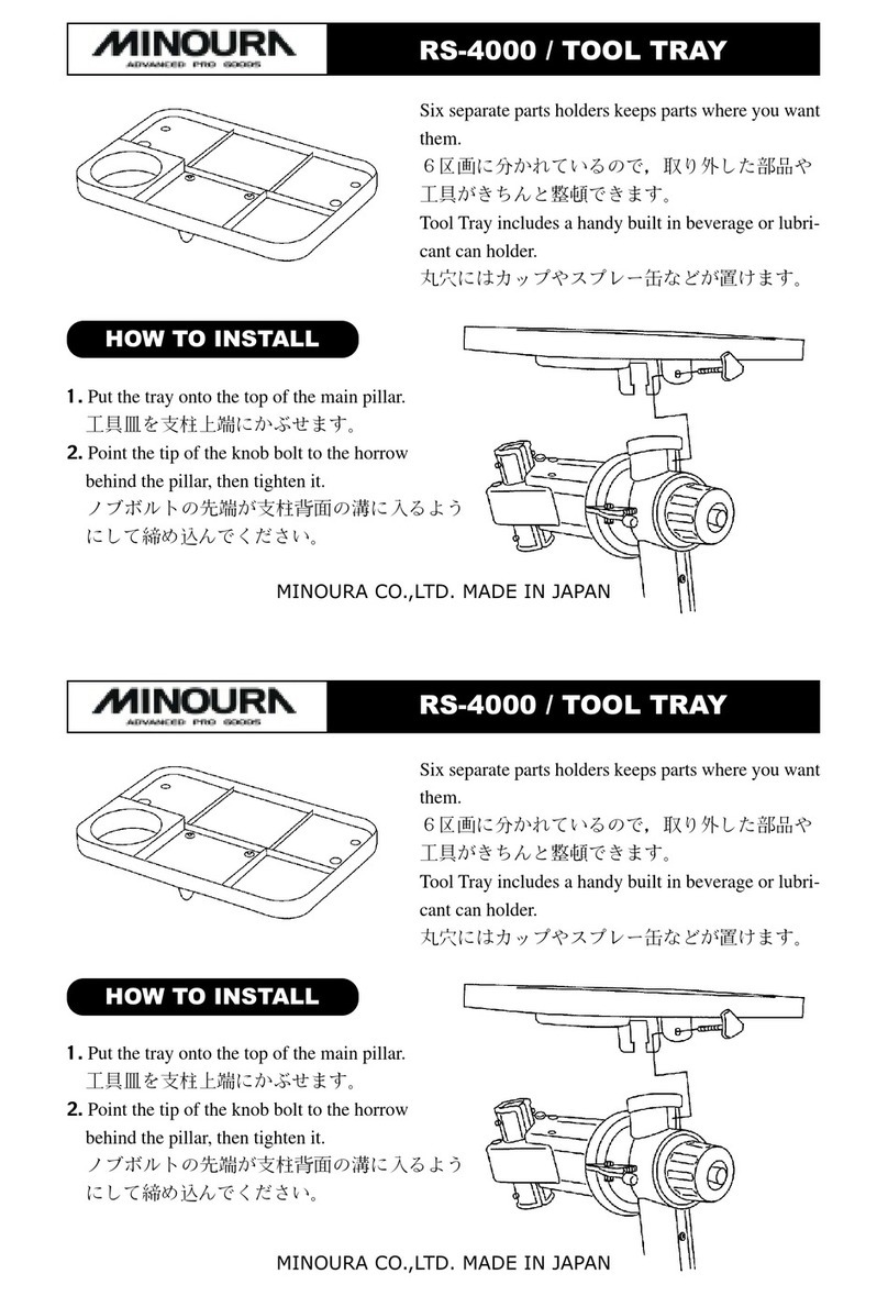 MINOURA RS-4000 TOOL TRAY manual