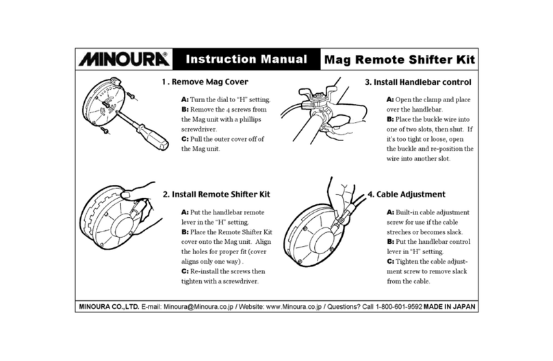 MINOURA REMOTE SHIFTER KIT instruction manual