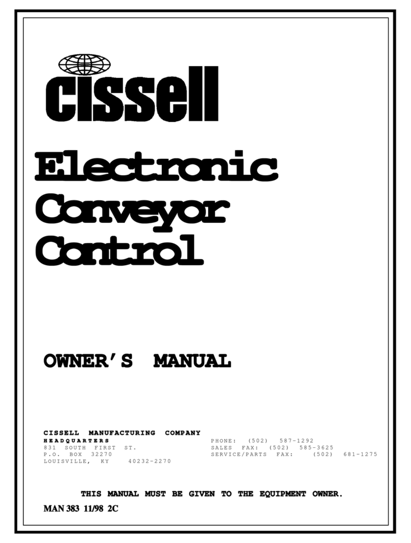Cissell MAN383 owner's manual