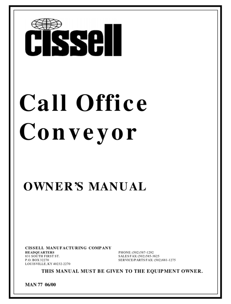 Cissell MAN77 owner's manual