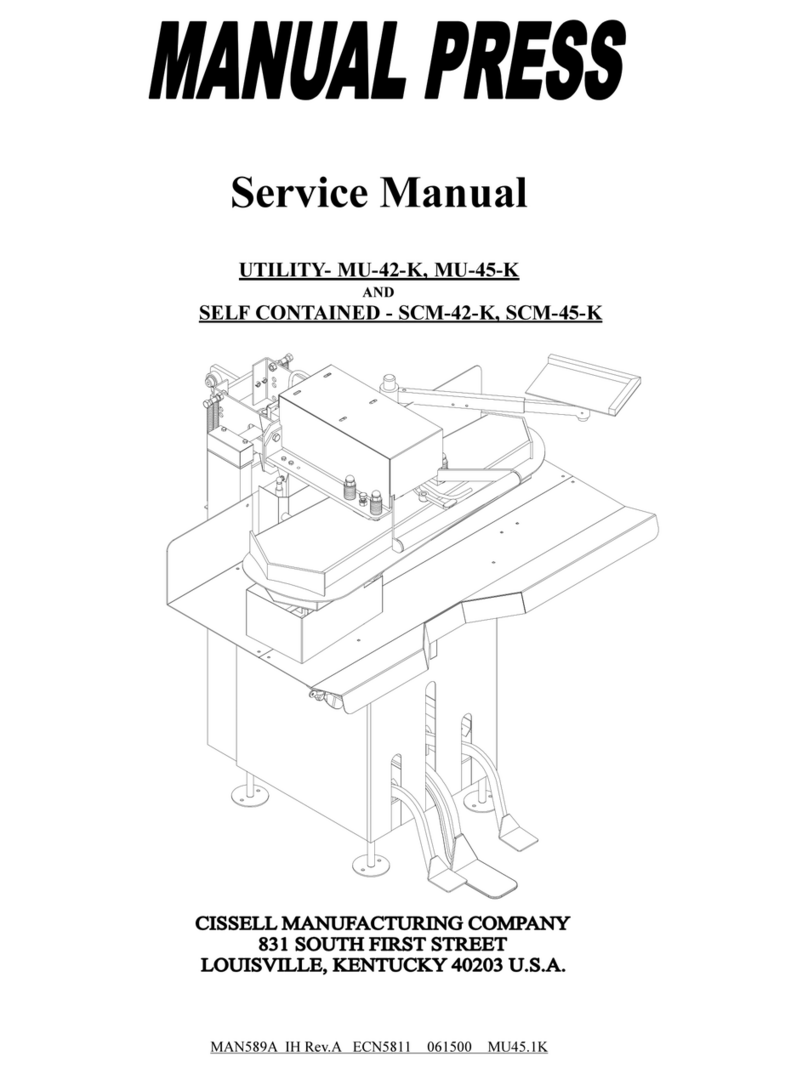 Cissell KMAN589A User manual Cissell KMAN589A User manual