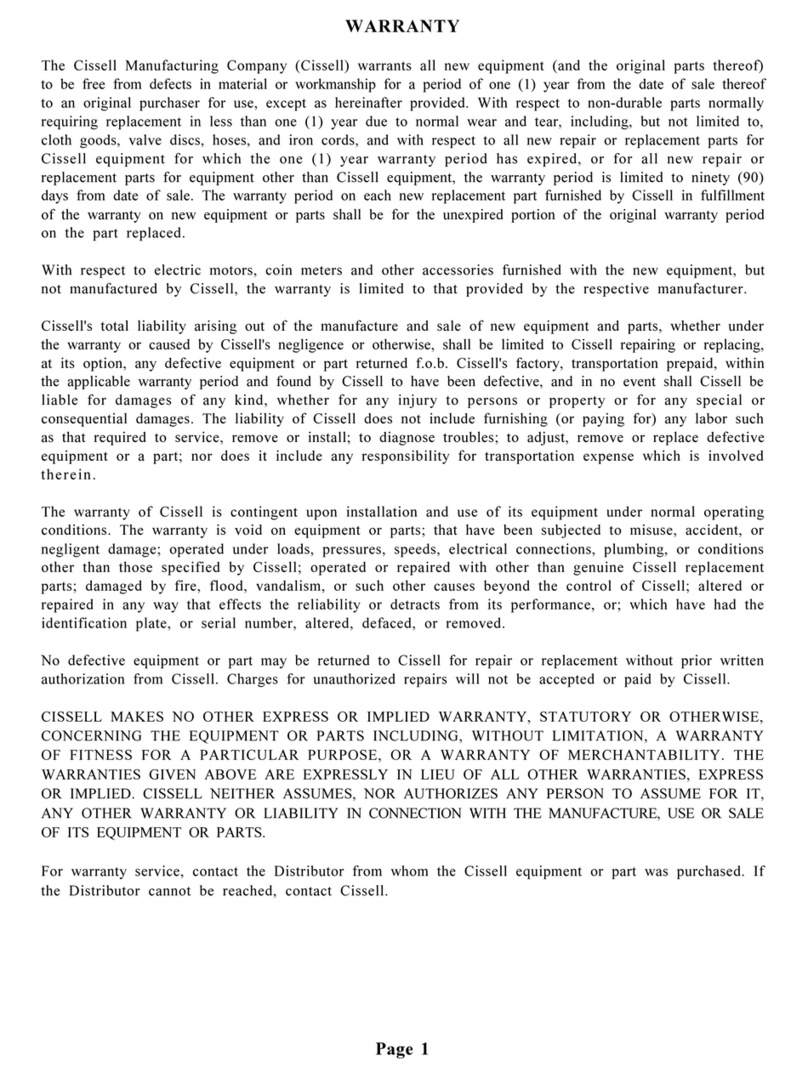 Cissell FINTUNMAN67 User manual