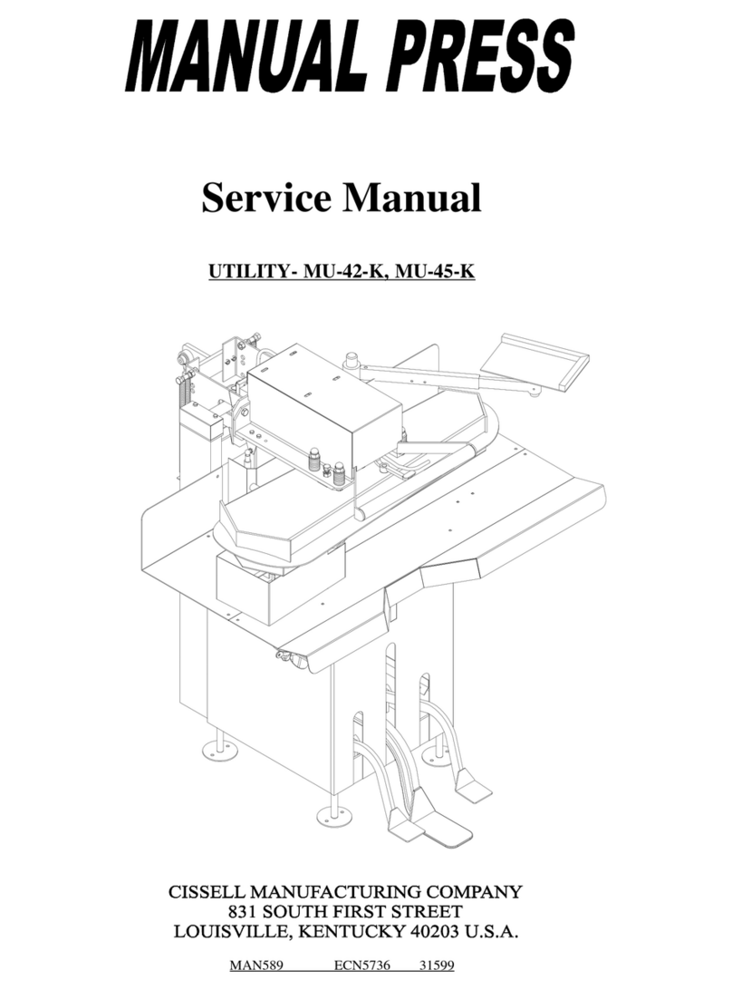 Cissell KMAN589 Service manual