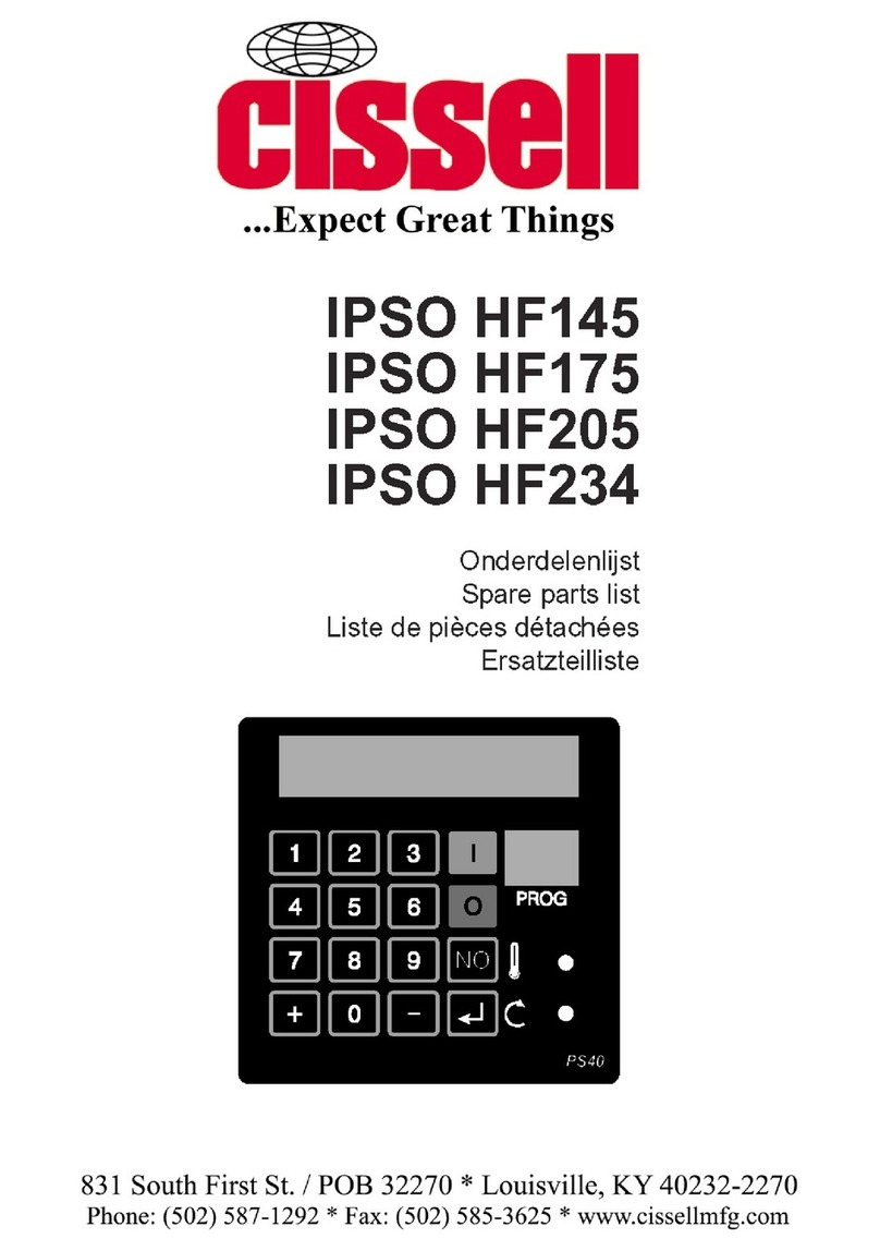 Cissell CSHW50-HF145-176-234 Spare parts list