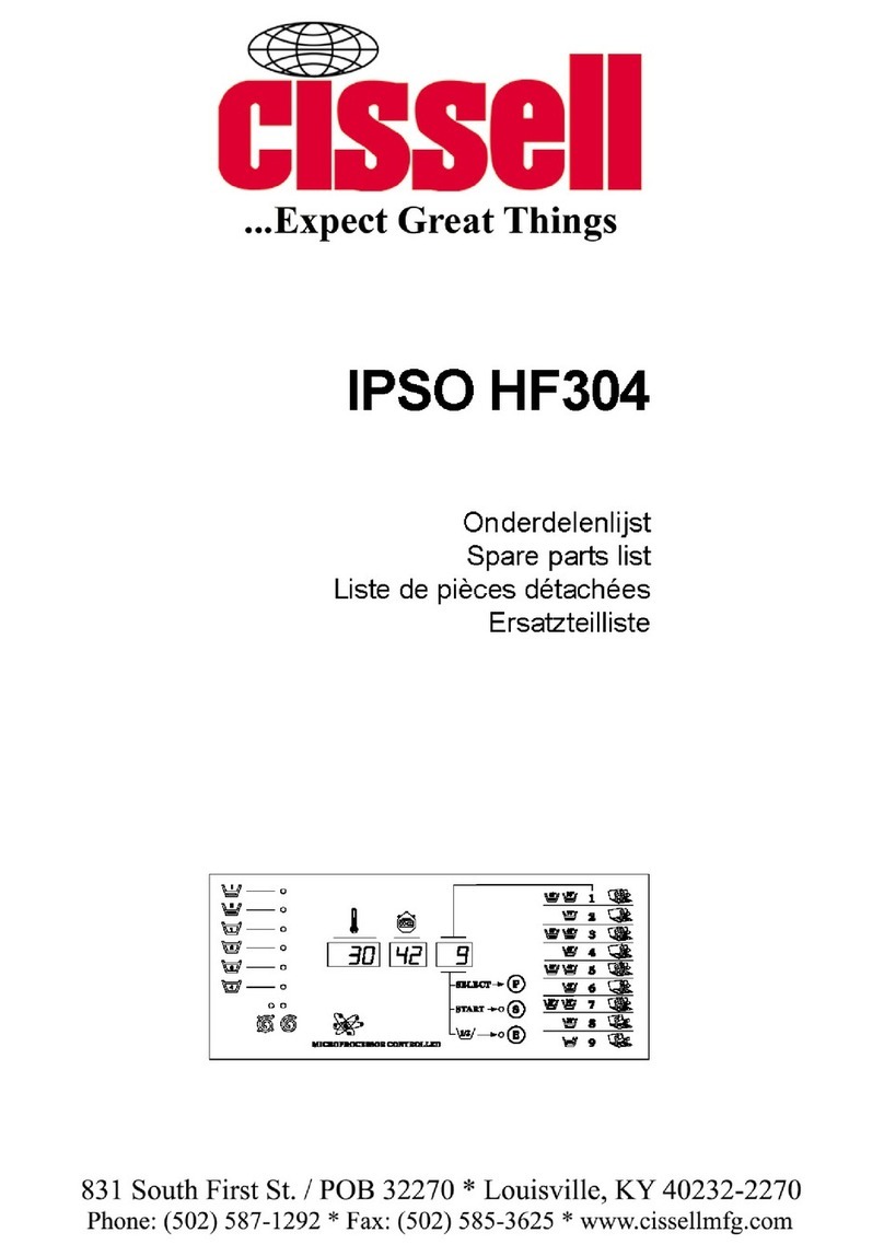 Cissell CSHW75-HF304 Spare parts list