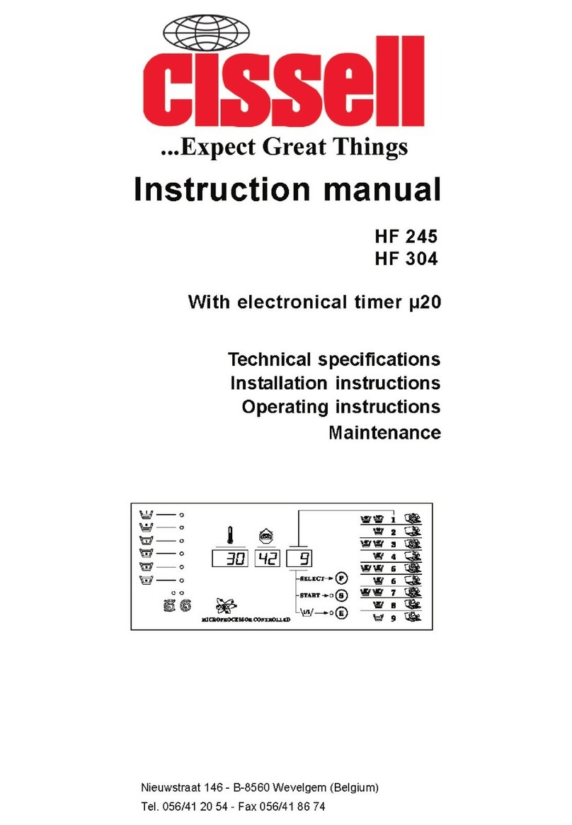 Cissell CSHW75-HF245-304 instruction manual