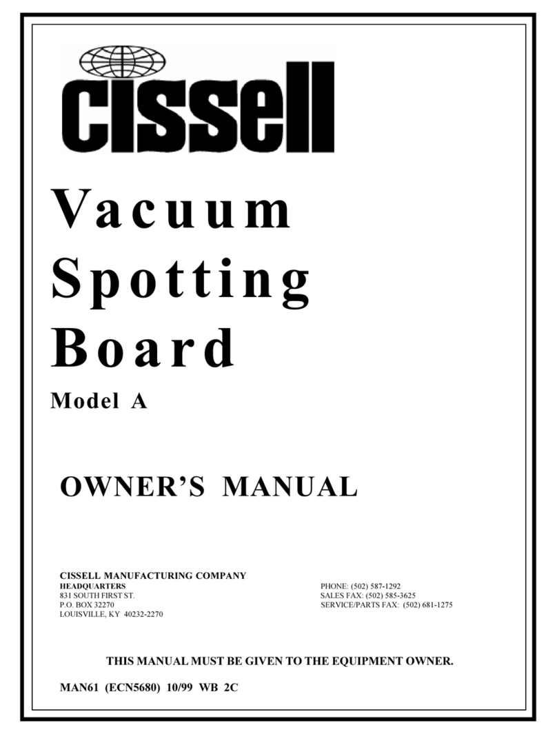 Cissell VSBMAN61 User manual