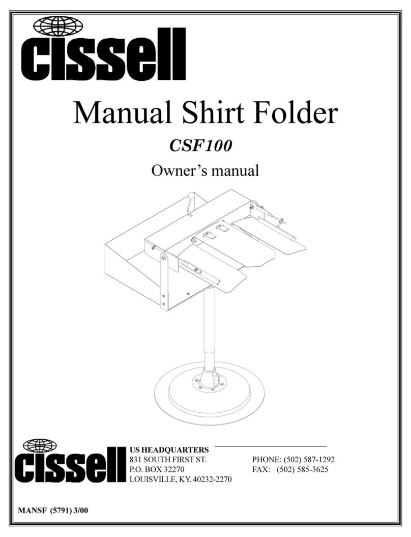 Cissell SHIRTFOLDER manual