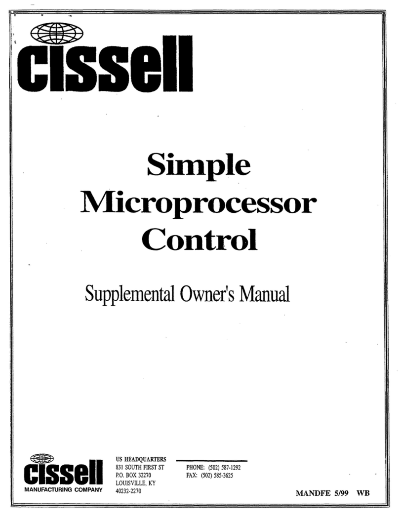 Cissell SMPMANDFE manual