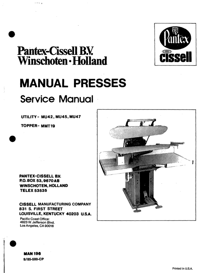 Cissell MUMAN196 Service manual