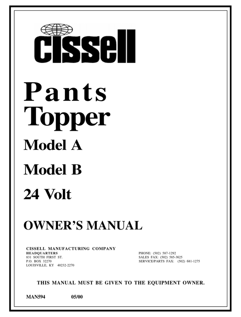 Cissell PANTOP24VMAN594 owner's manual