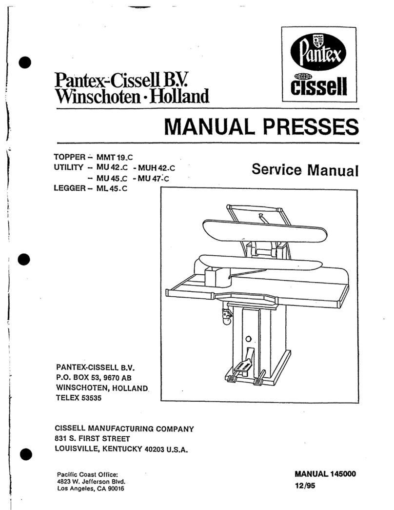 Cissell MUCMAN145000 Service manual