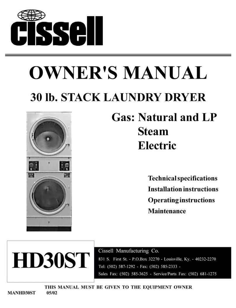 Cissell MANHD30ST User manual
