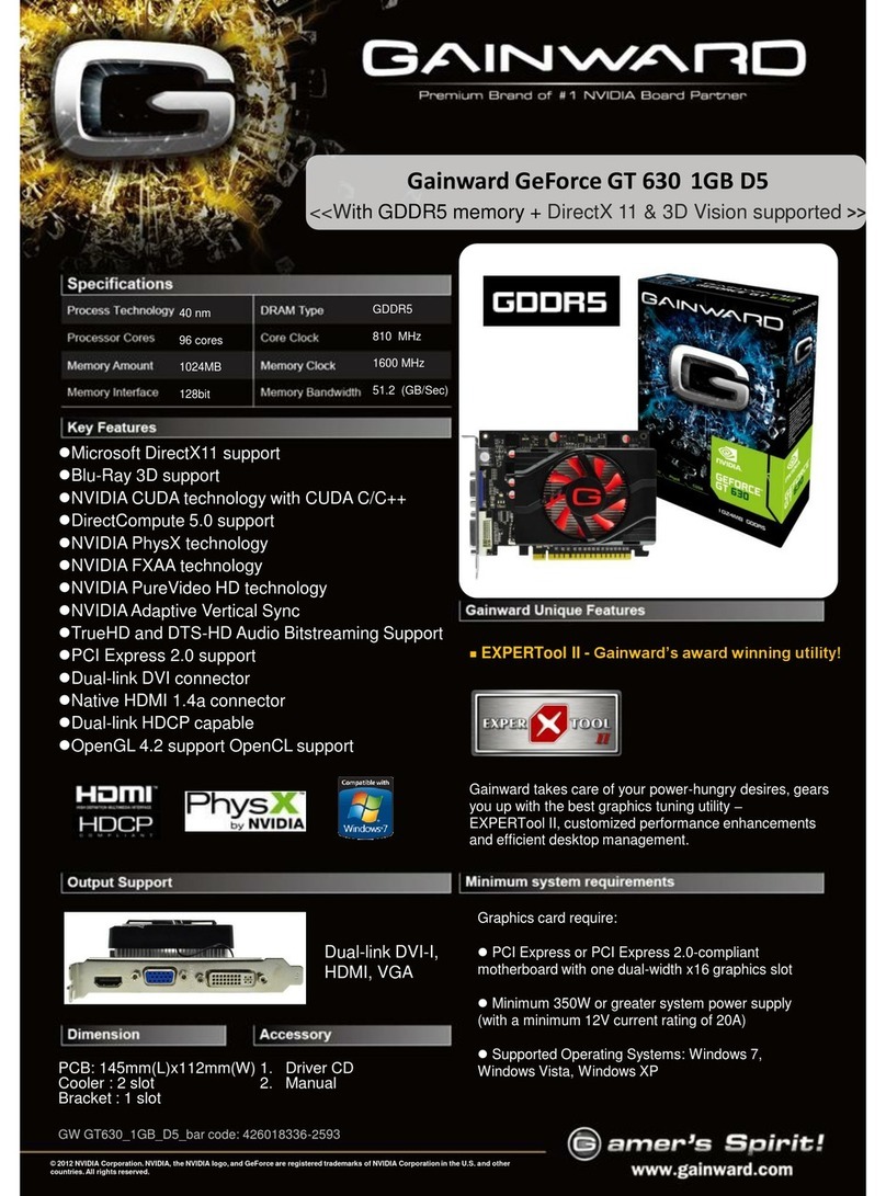 Gainward GT 630 1024MB D5 User manual