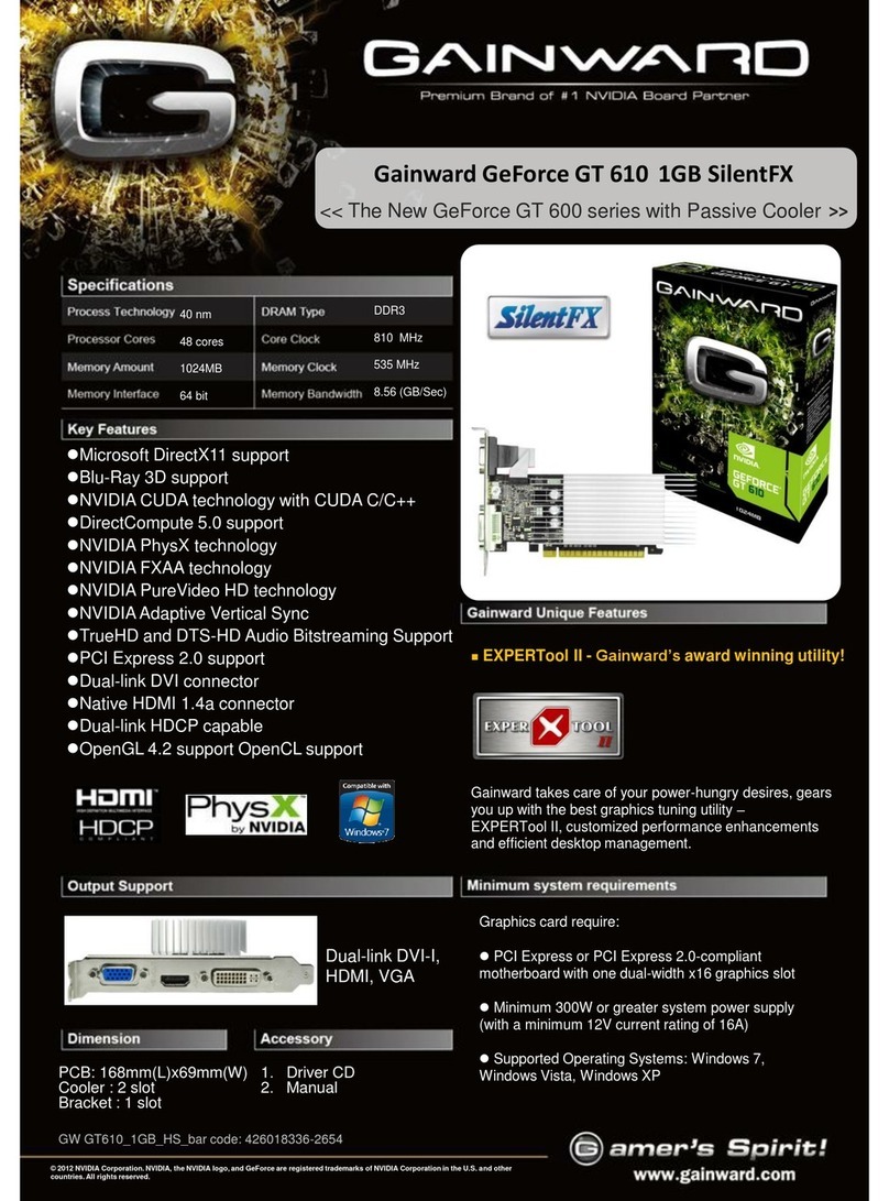 Gainward GT 610 1024MB SILENTFX brochure