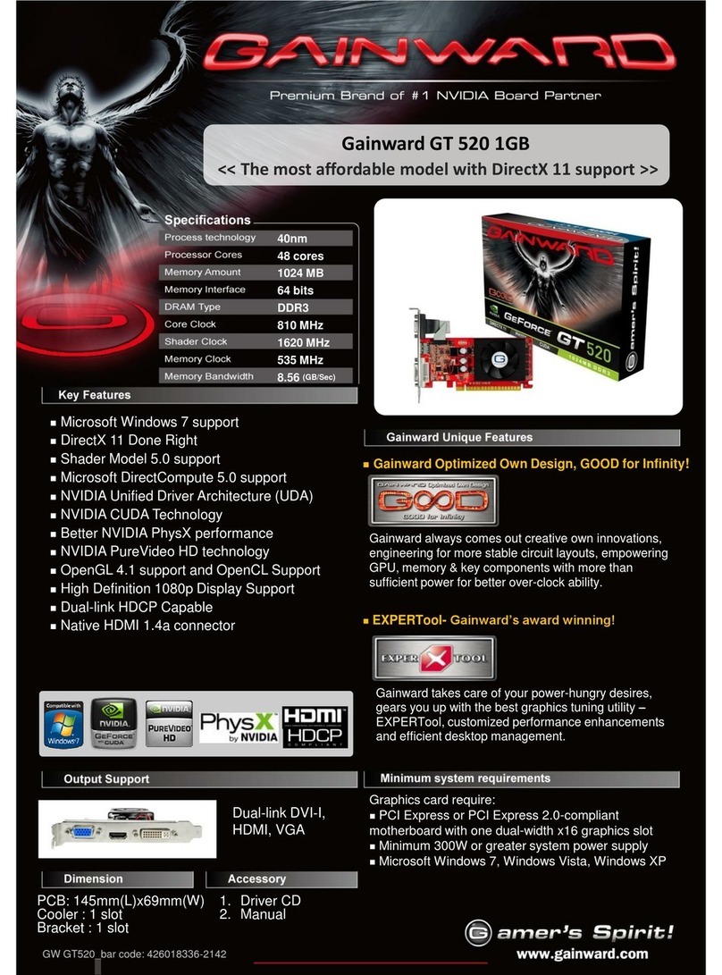 Gainward GT 520 1024MB User manual