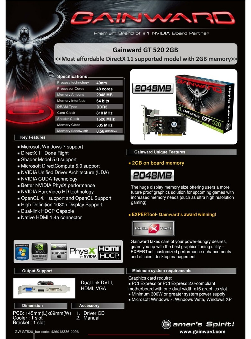 Gainward GT 520 User manual