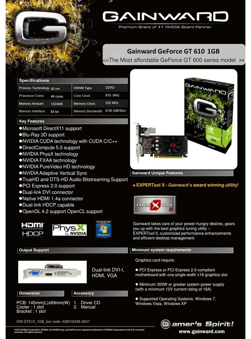 Gainward GT 610 1024MB User manual Gainward GT 610 1024MB User manual