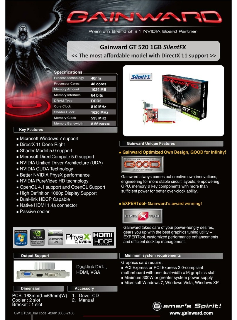 Gainward GT 520 1024MB SILENTFX User manual Gainward GT 520 1024MB SILENTFX User manual