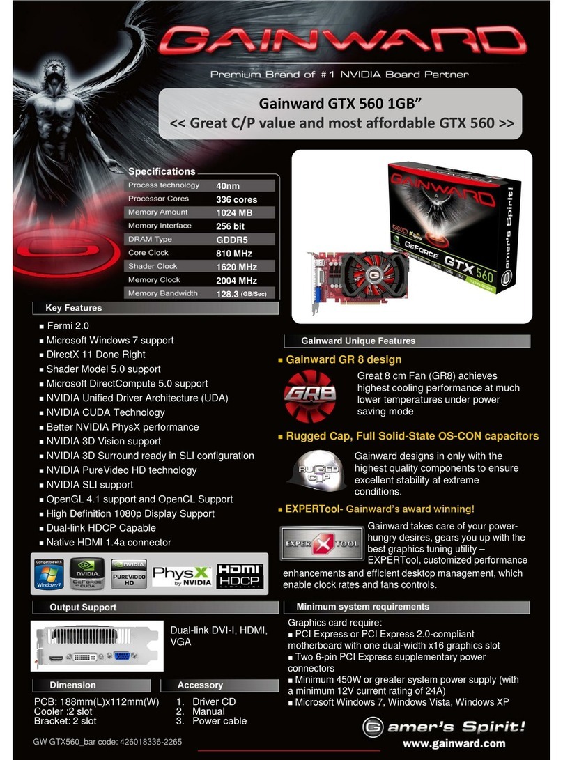 Gainward GTX 560 User manual