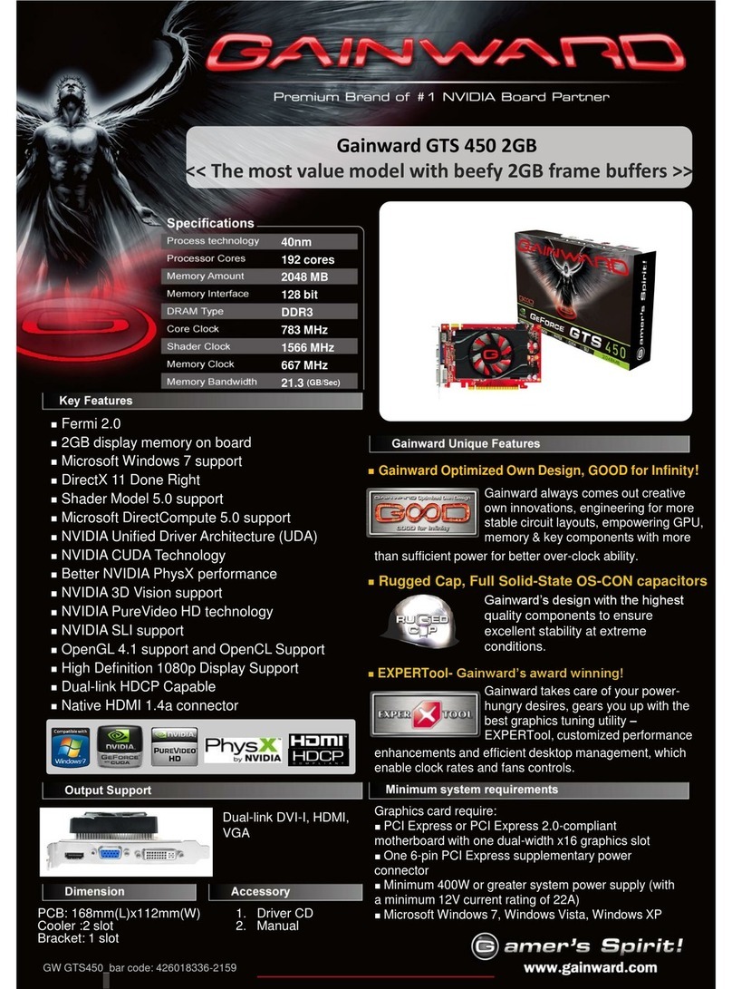 Gainward GTS 450 2048MB User manual