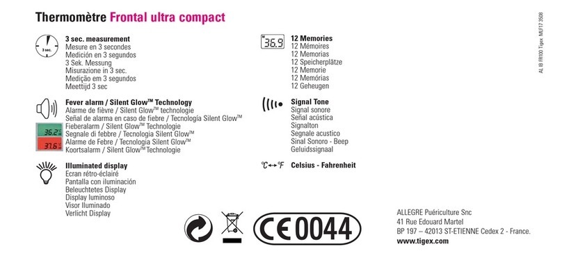 TIGEX THERMOMETRE FRONTAL ULTRA COMPACT User manual
