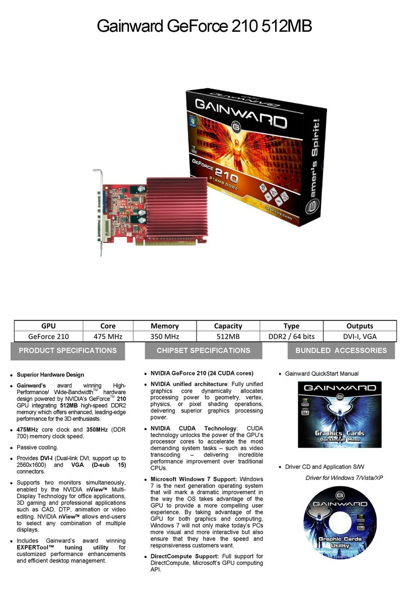 Gainward 210 512MB DDR2 brochure