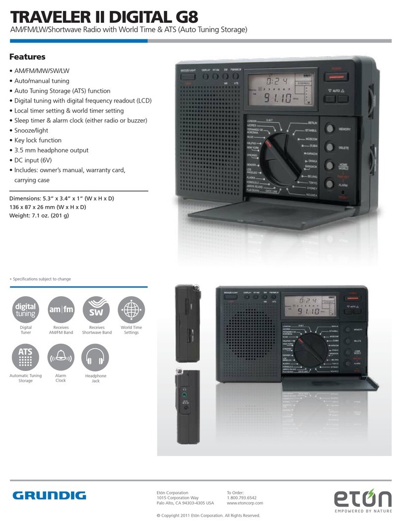 Eton TRAVELER II DIGITAL G8 datasheet