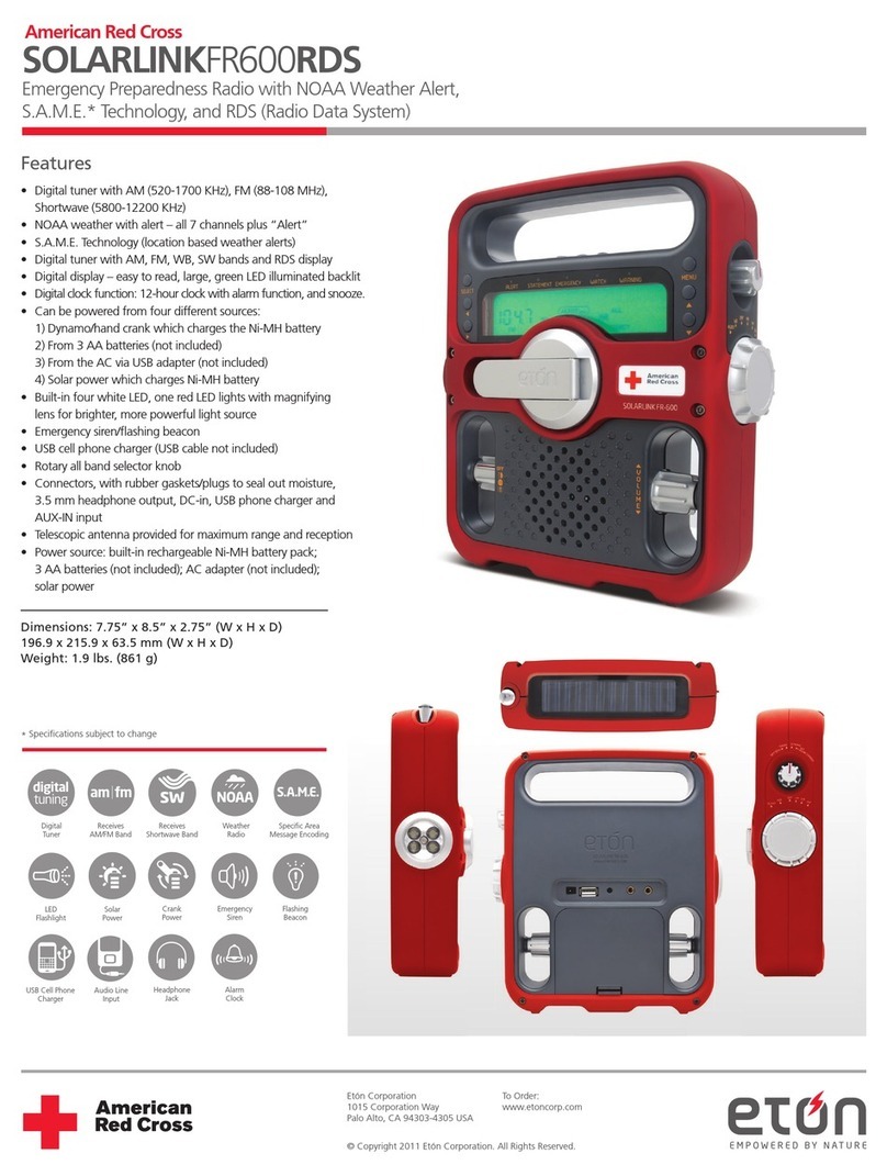 Eton SOLARLINK FR600 RDS datasheet