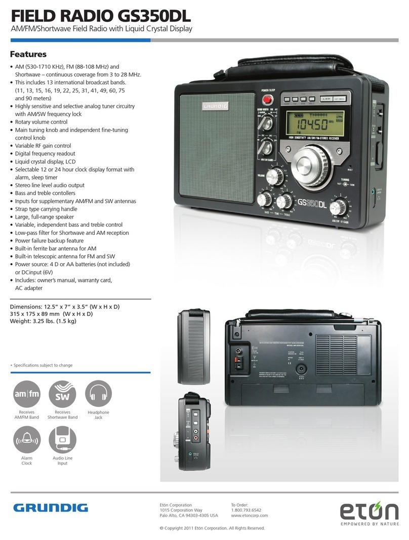 Eton FIELD RADIO GS350DL User manual