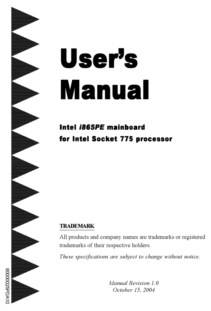 Intel I865PE User manual