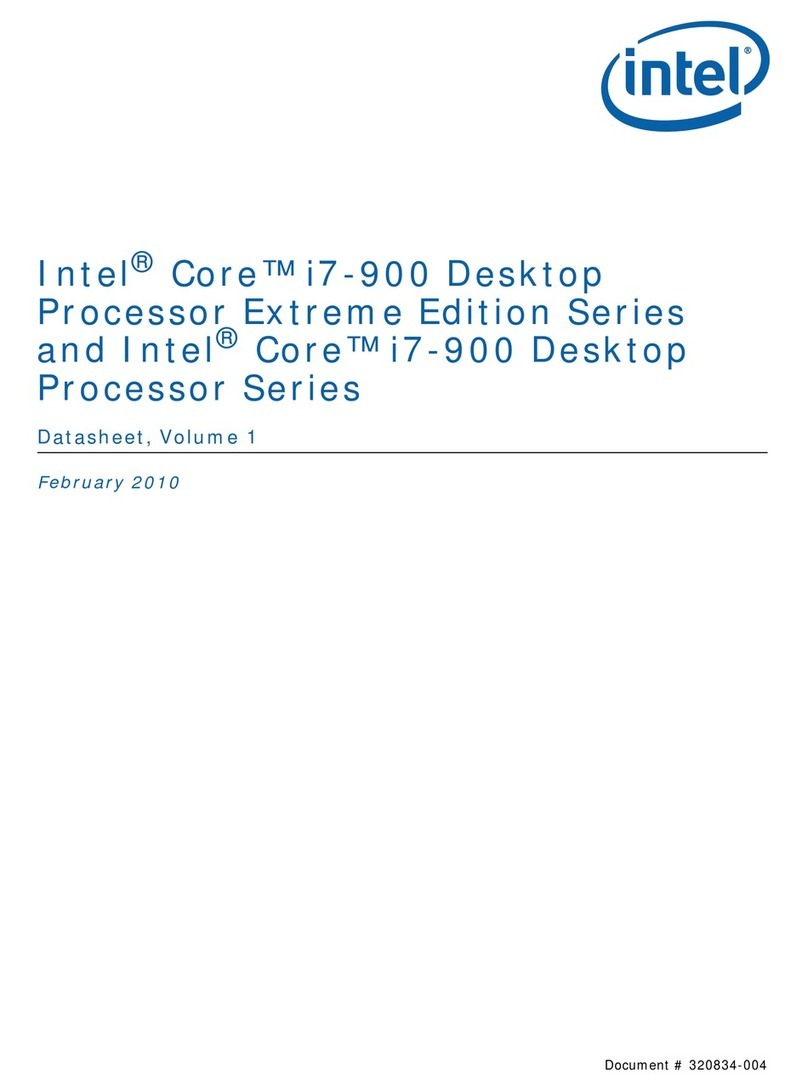 Intel I7-900 DESKTOP PROCESSOR -  VOLUME 1 User manual