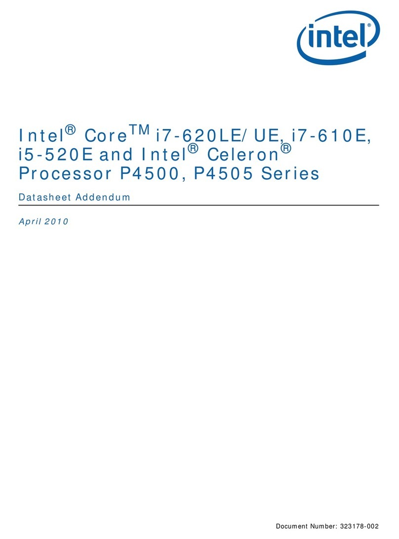 Intel I5-520E -  ADDENDUM User manual
