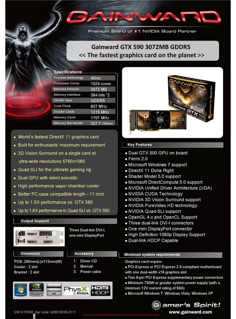 Gainward GTX 590 3072MB GDDR5 brochure