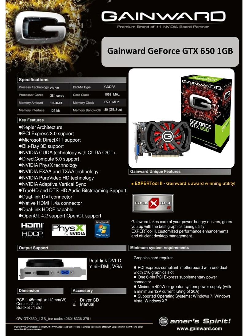 Gainward GTX 650 User manual